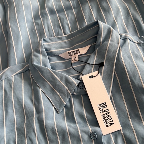 ❗️FINAL❗️ 🆕 BB DAKOTA Steve Madden Stripe To The Heart Dress M 🔴🔴 - Picture 4 of 6